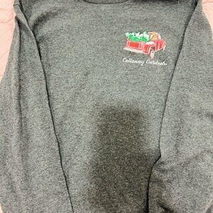 Delta Charcoal Sweatshirt with Festive Red and Green Design